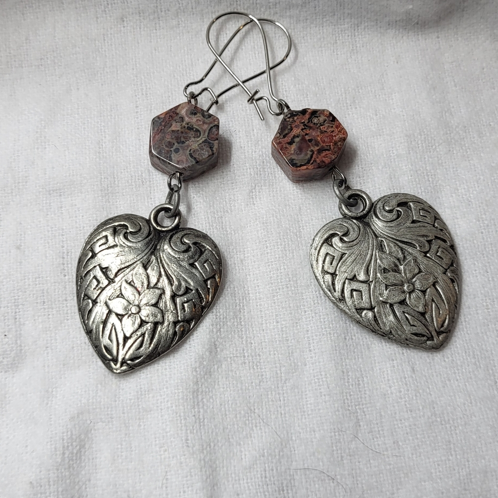 Clearance Sale! Floral Heart earrings